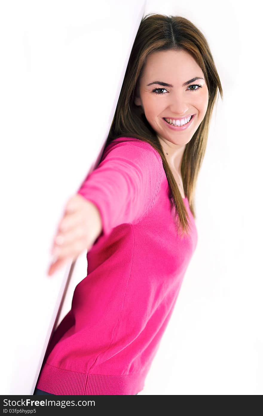 Portrait of young brune woman. Portrait of young brune woman