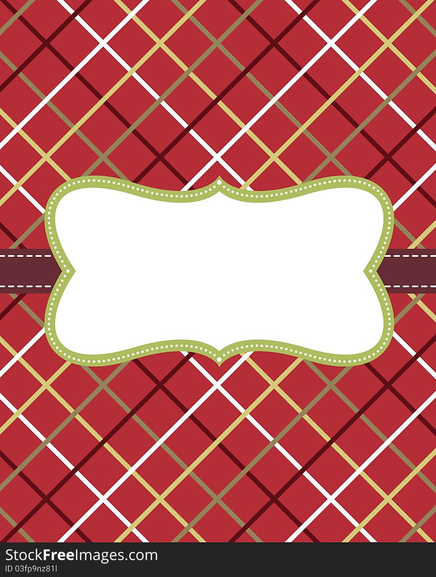 Template frame design for xmas card