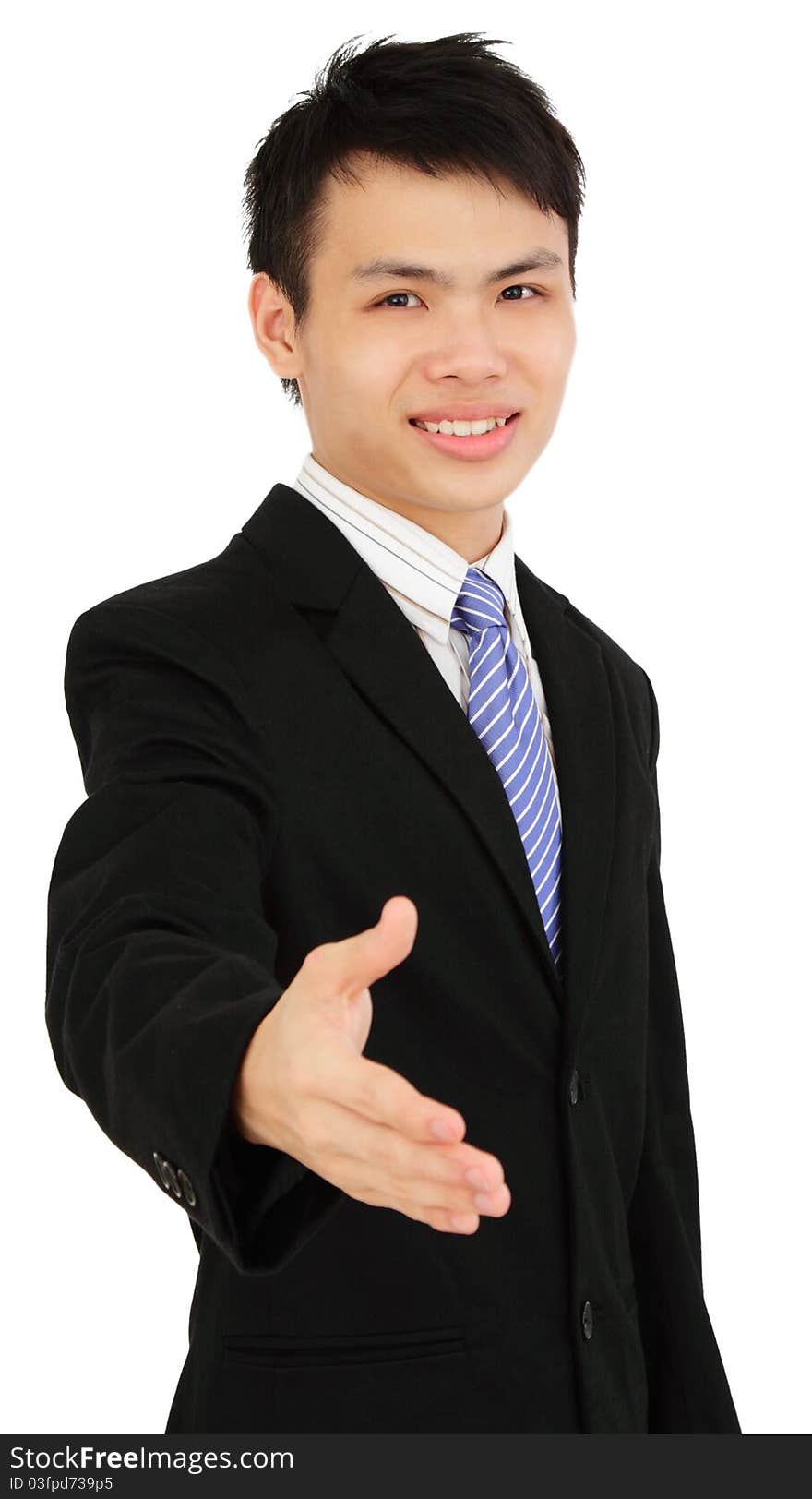 Businessman offering handshake