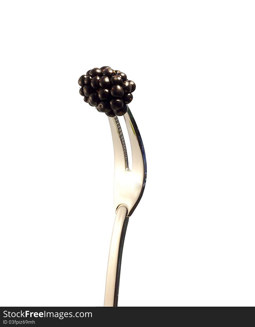 Blackberry Pinned On Fork