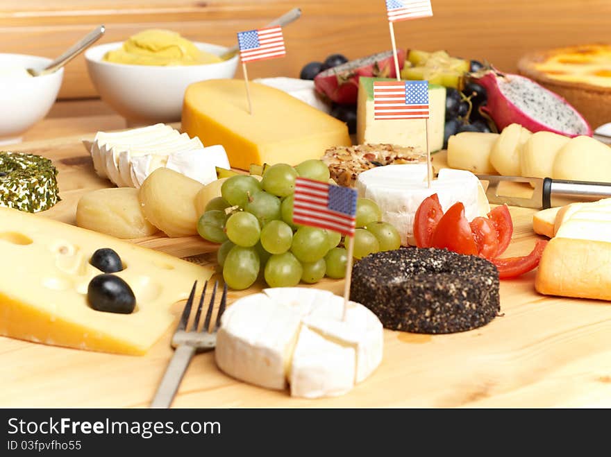 Cheeseboard in styl of Western Brunch