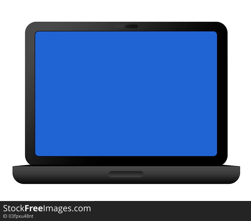 Professional Laptop isolated on white with empty space