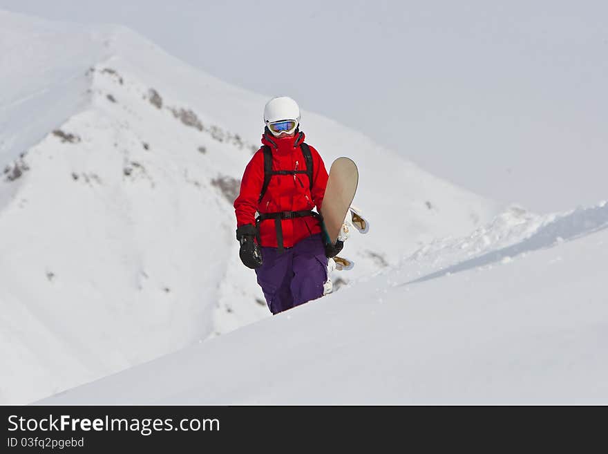 Freerider in the mountains