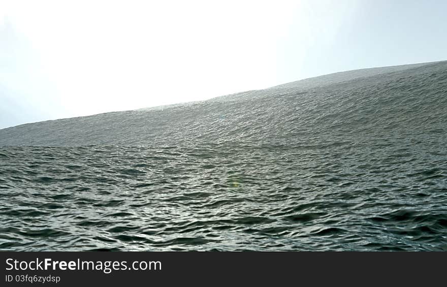 Conceptual image a foggy sea 3d. Conceptual image a foggy sea 3d