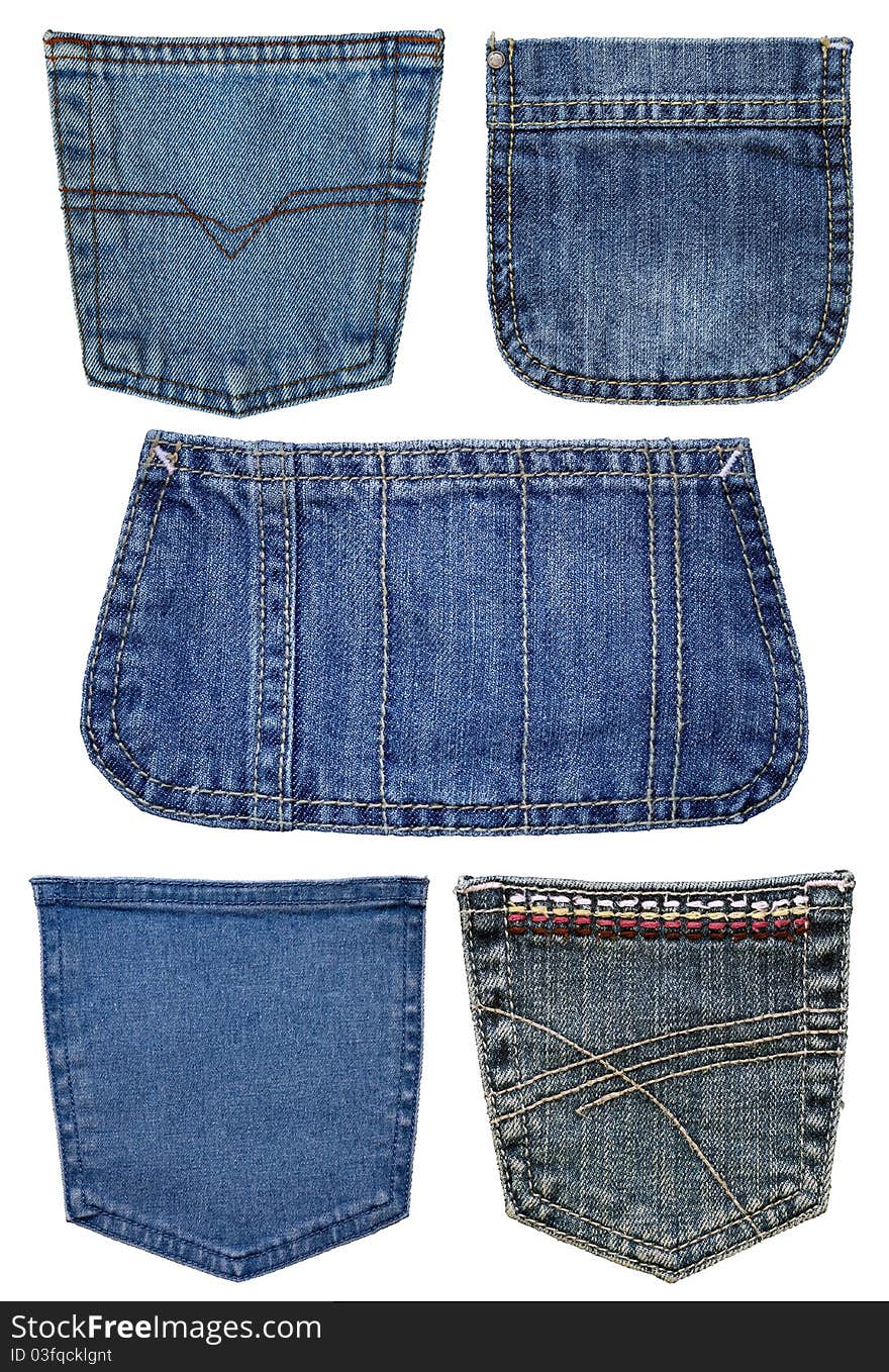 Collection of pockets jeans