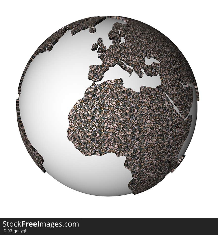 Illustration of a Gravel globe