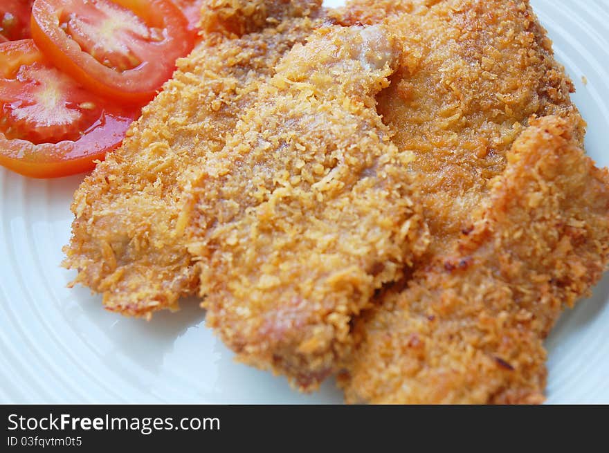 Image of pork chop on plate