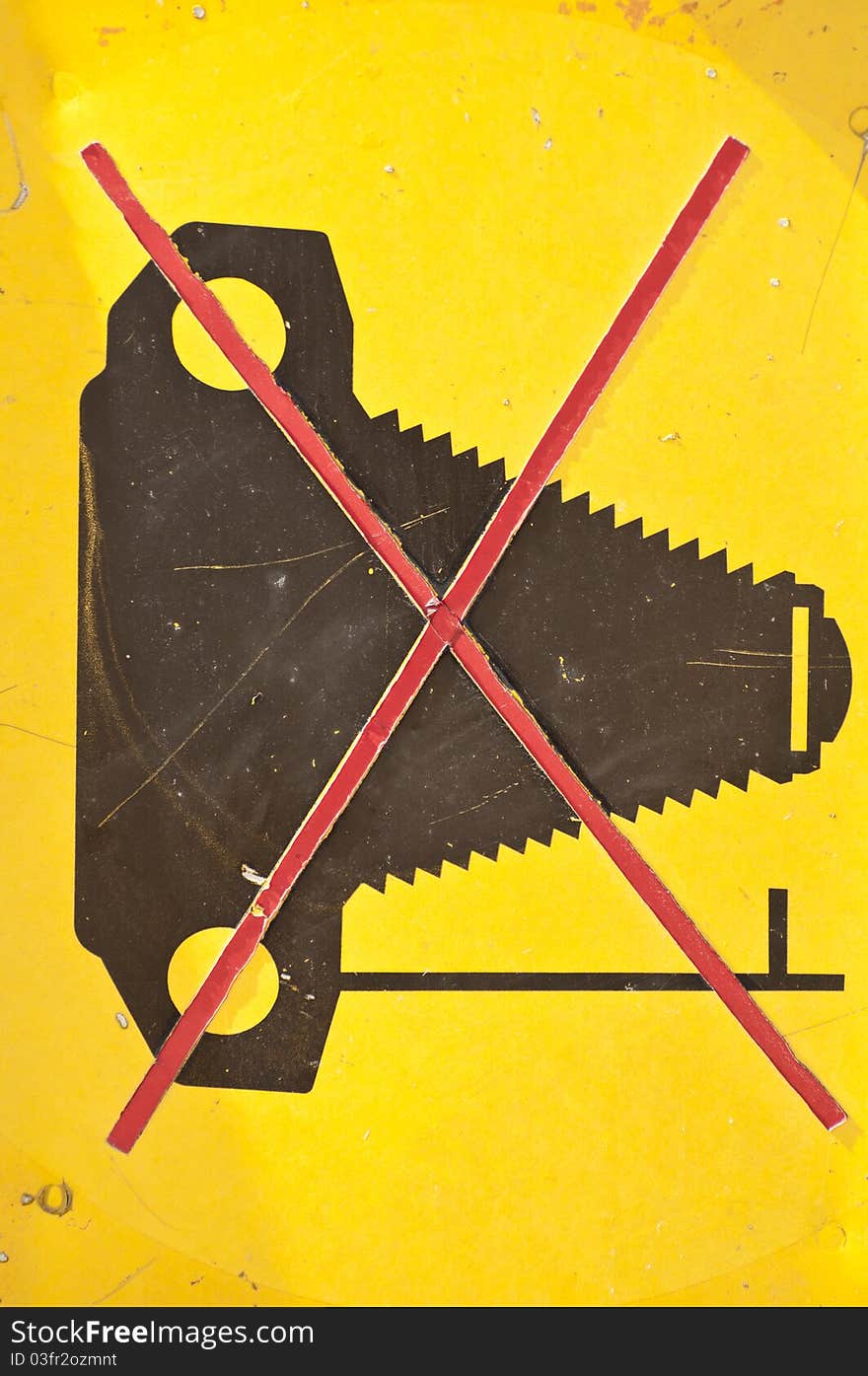 No photograph metal sign board