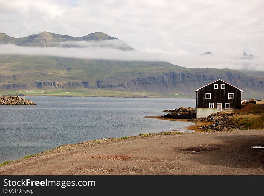 A small fishing village in Iceland