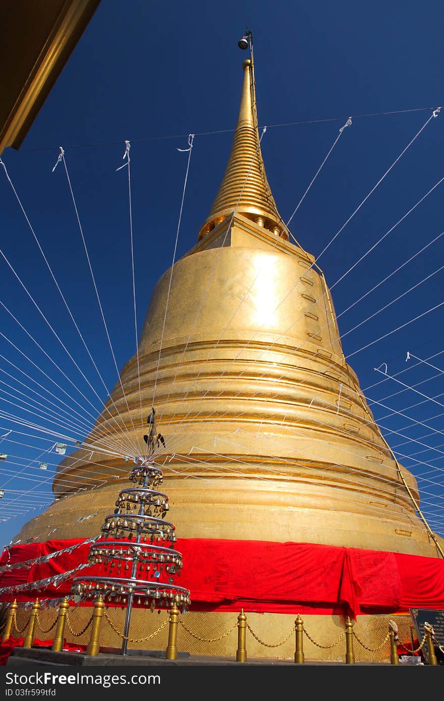 Gold mountain of Bangkok Thailand