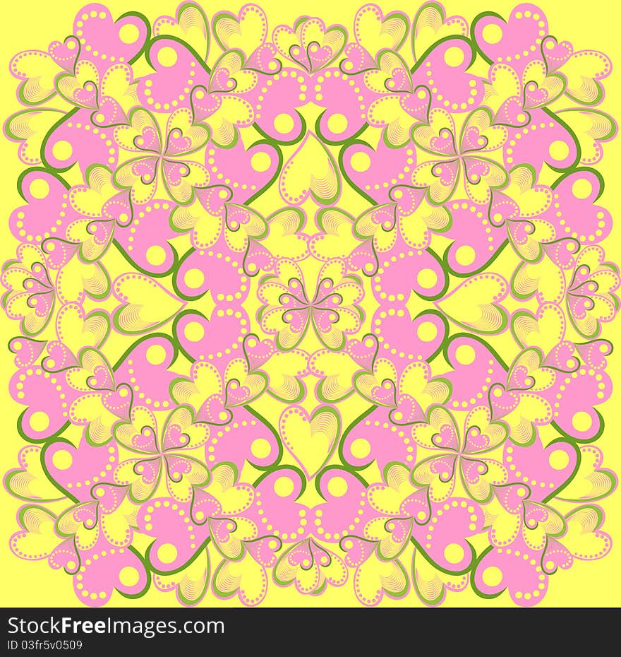 Cute colorful vector floral flower seamless pattern. Cute colorful vector floral flower seamless pattern