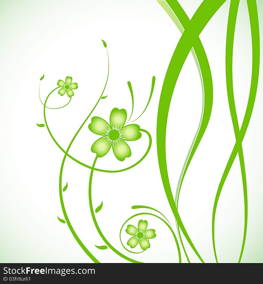 Illustration of abstract floral background