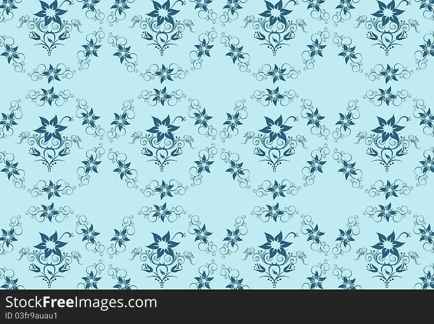 Illustration of abstract floral background