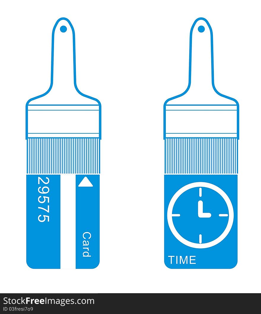 The card and time and Brush .