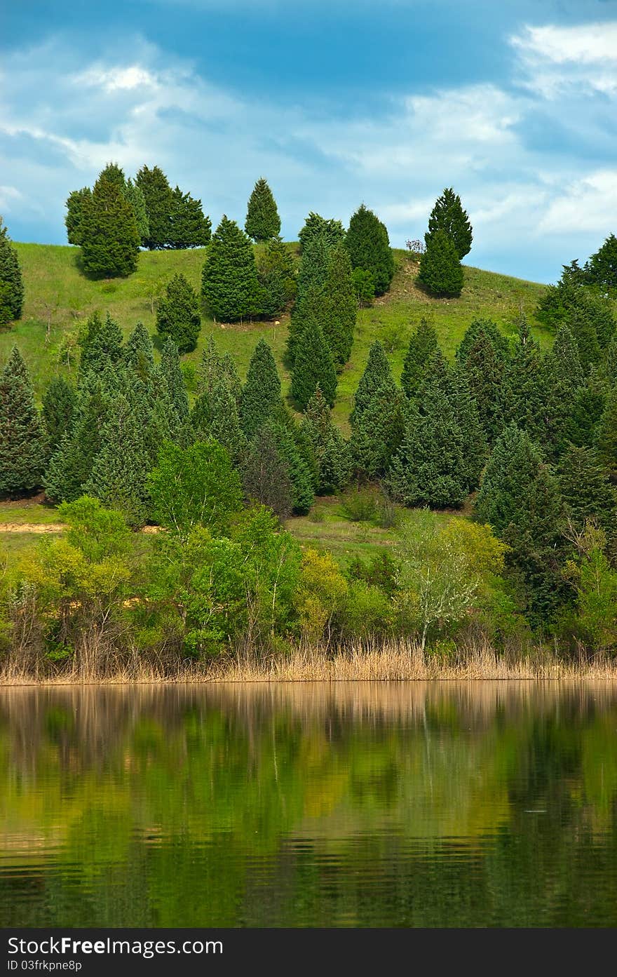 Hill over the lake