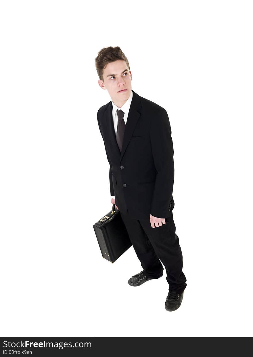 Young Businessman isolated on white background