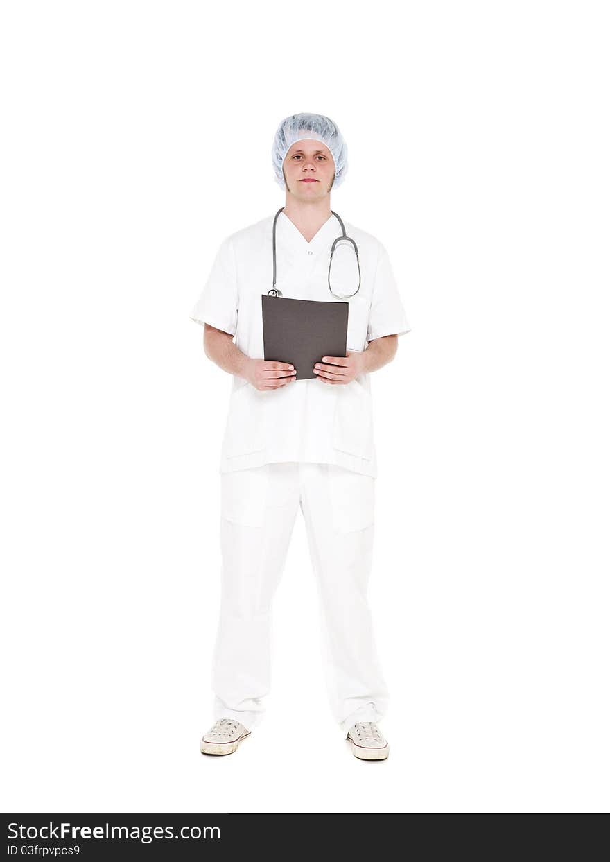 Male Doctor isolated on white Background