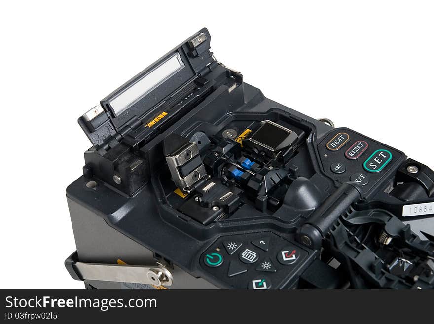 Tool for connecting optical fibers. Welding of optical fibers.