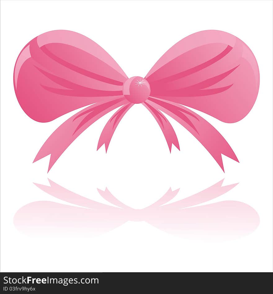 Glossy pink bow