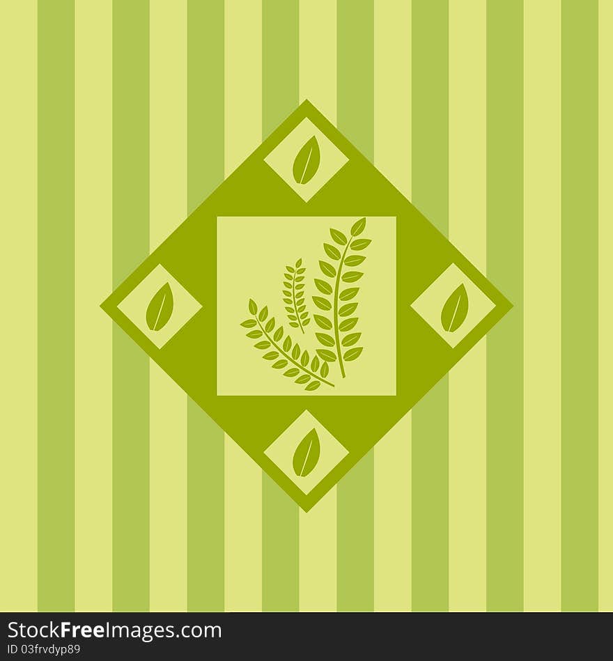 Cute green background with leaves. Cute green background with leaves