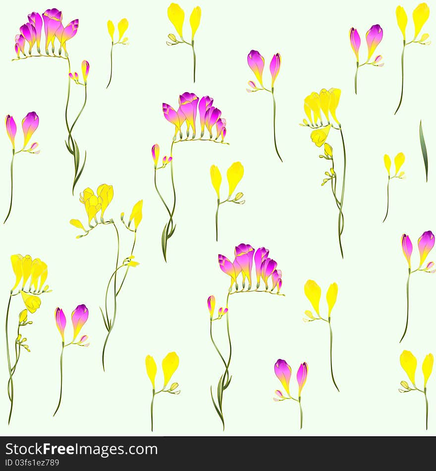 Seamless Background From A Flowers Ornament, Fashi