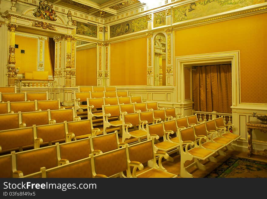 Small private theatre for kings and queens empty. Small private theatre for kings and queens empty