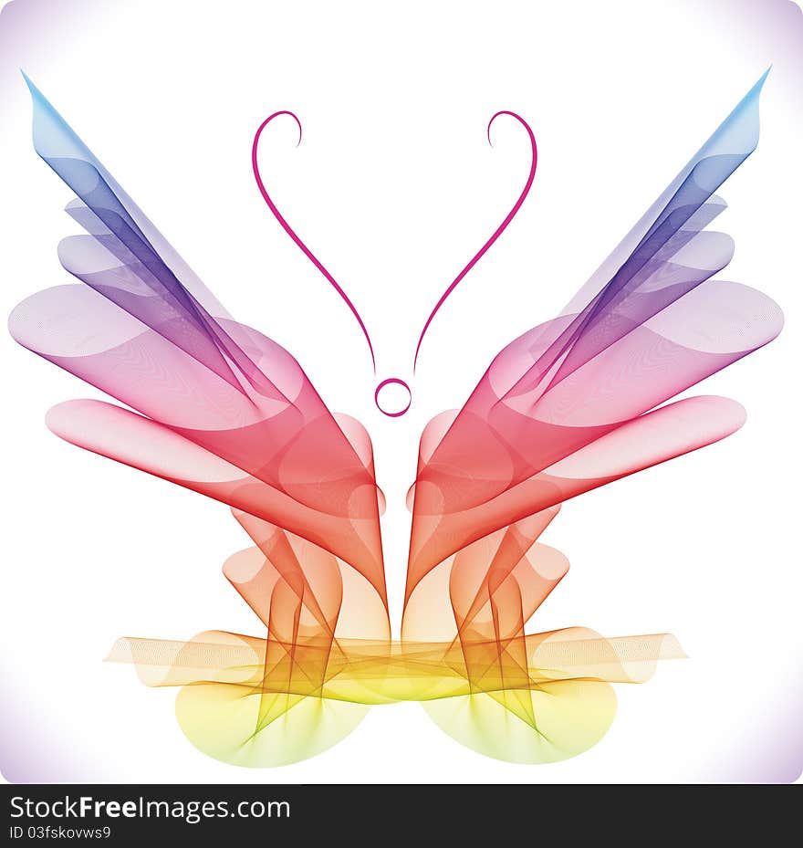 Smooth colorful abstract butterfly