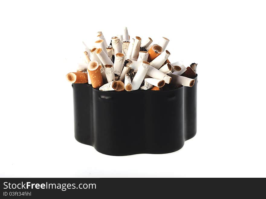 Ashtray With Cigarette Stubs