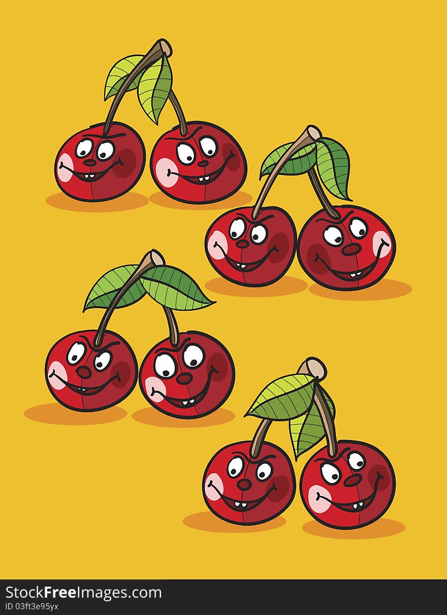 Cherries Cartoon