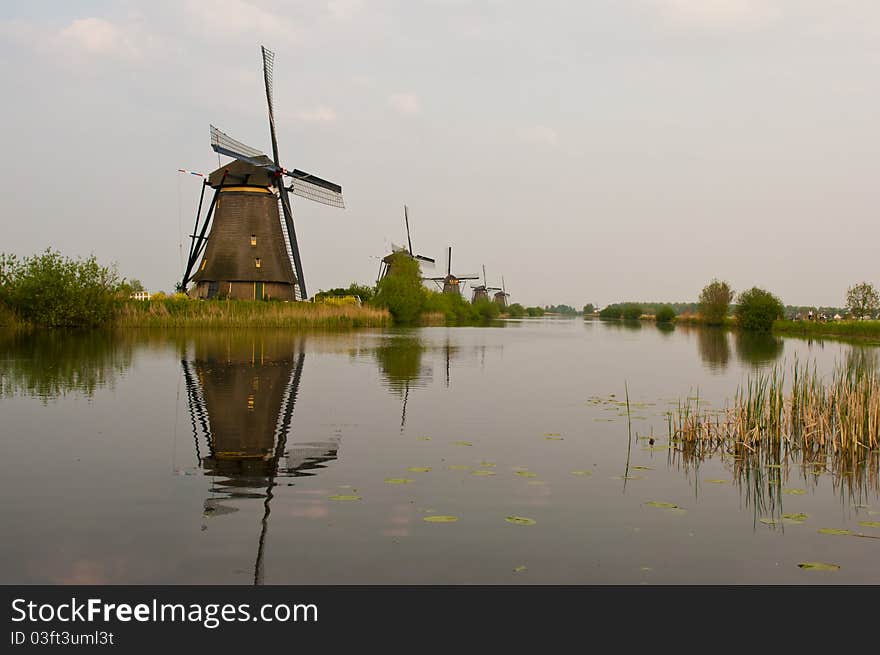 Windmills in Kinderdijk, Netherlands