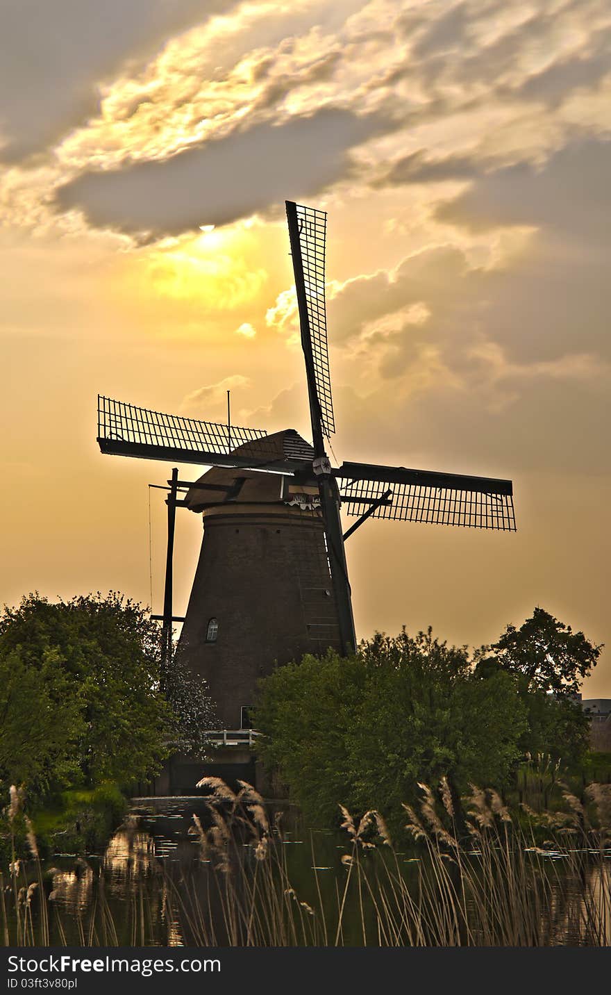 Windmills In Kinderdijk, Netherlands