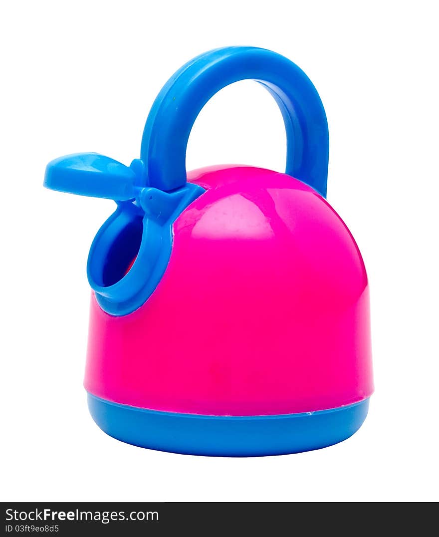 Children s toy red kettle.