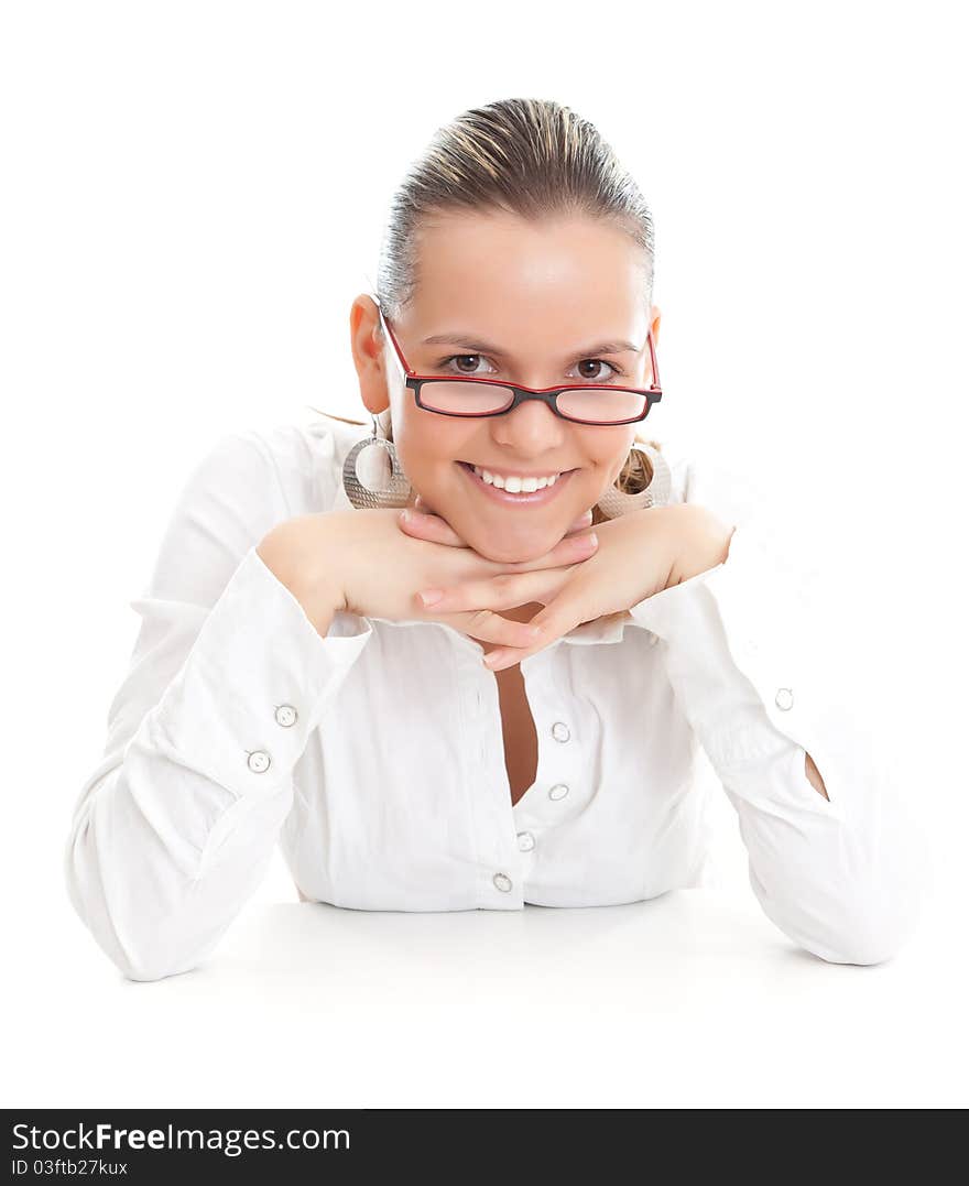 Portrait of a young beautiful smiling girl. Portrait of a young beautiful smiling girl