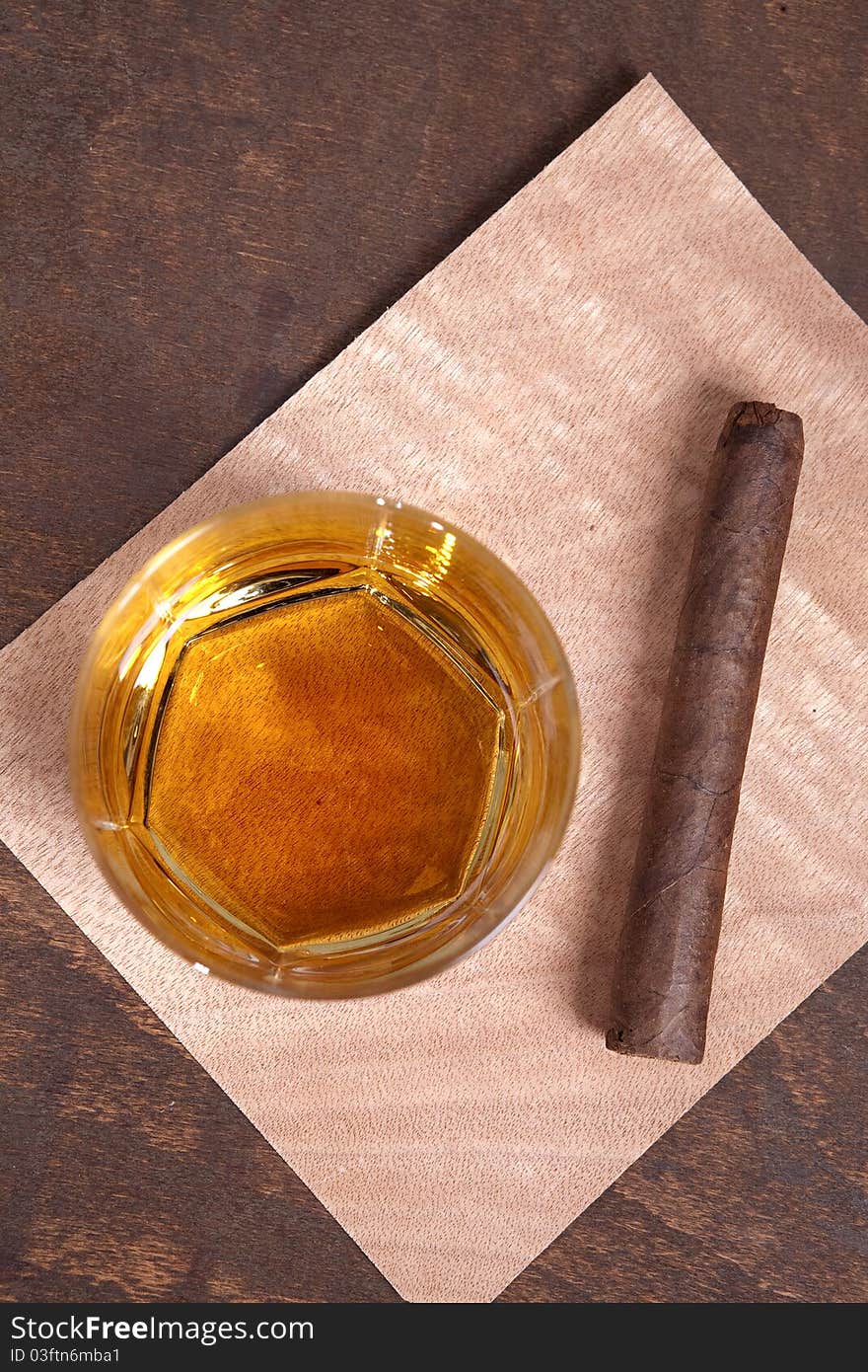 Cigar and whiskey