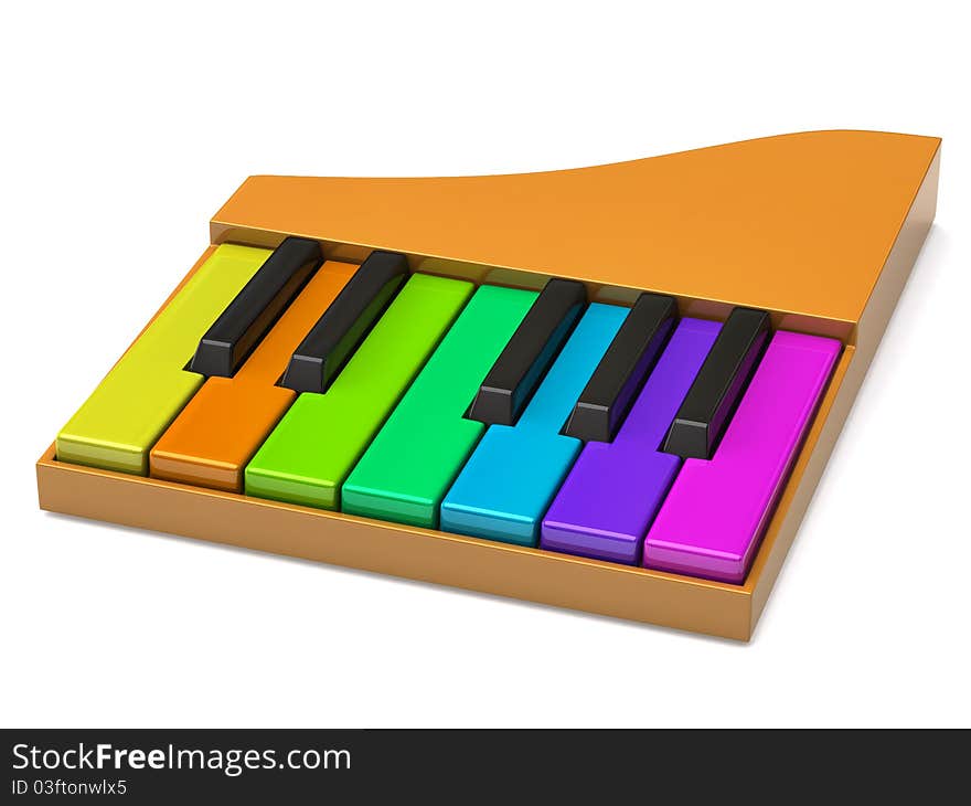 Colorful piano keyboard