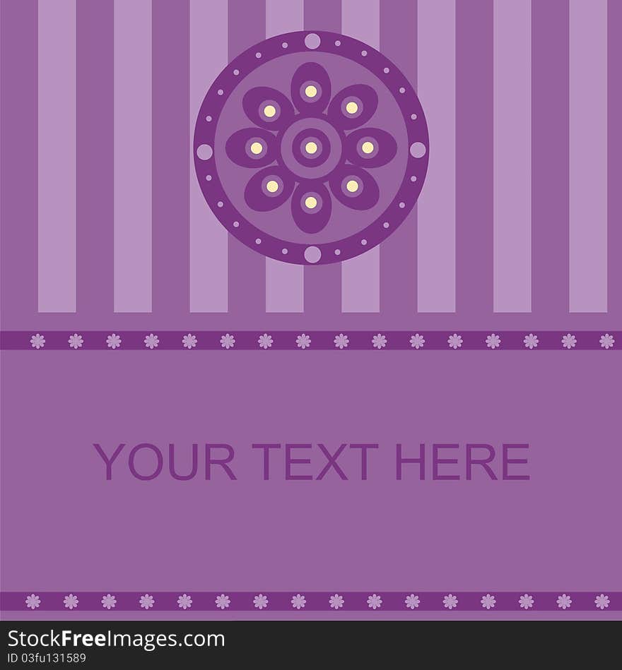 Cute purple frame with flowers. Cute purple frame with flowers