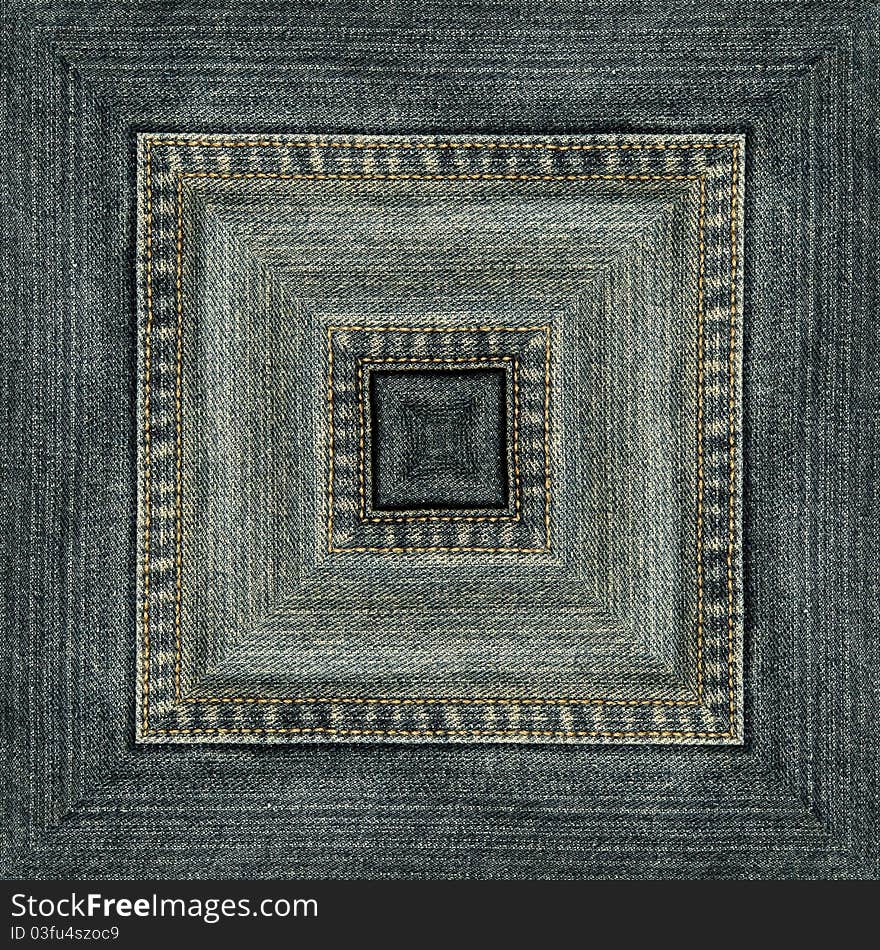 Square of jeans for design