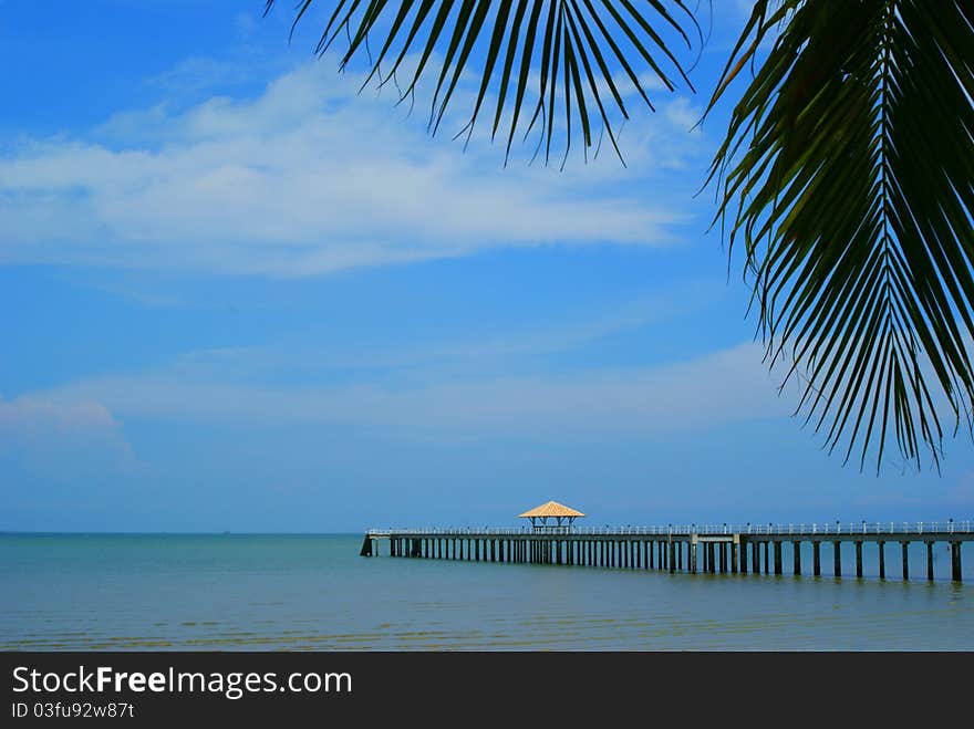 Rest house on pier