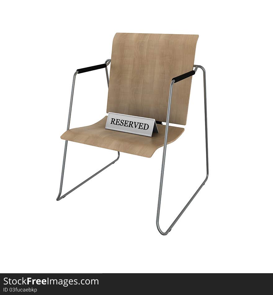 Chair who is busy. 3d rendering