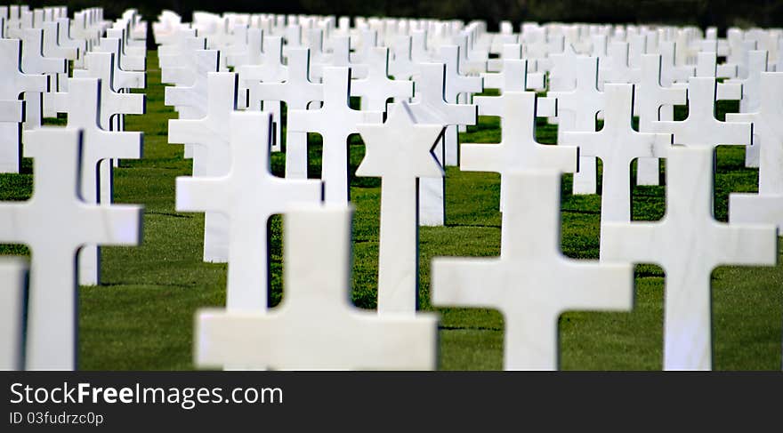 American and British soldiers grave in Normandy. American and British soldiers grave in Normandy