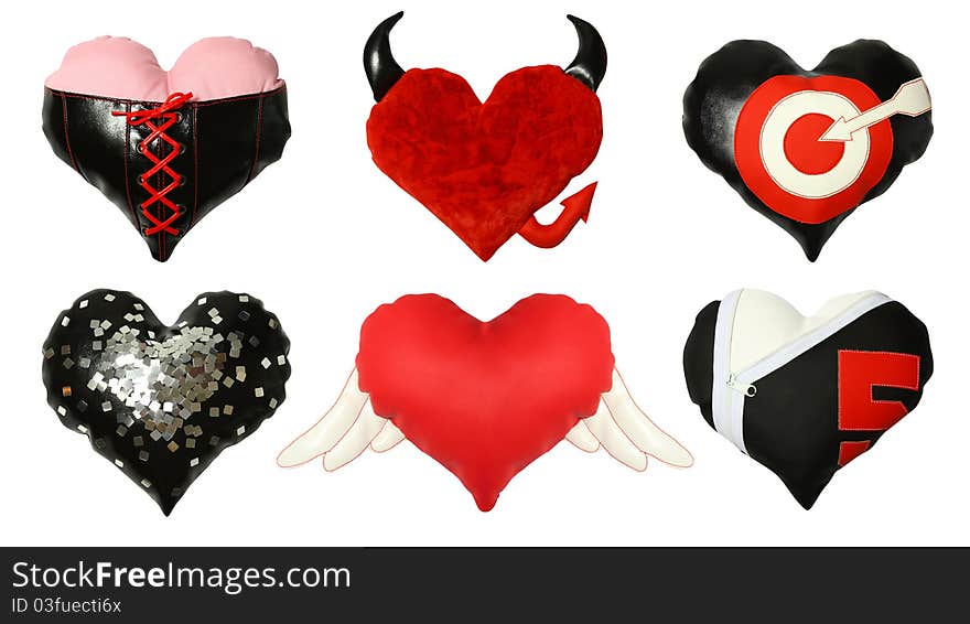 Set of valentine hearts