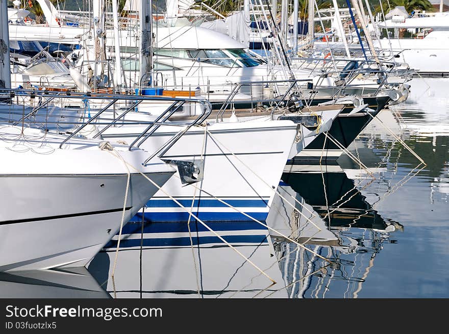 Docked Yachts