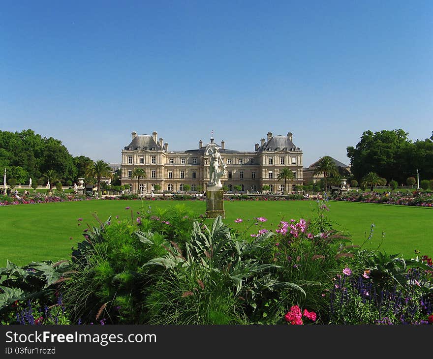 Luxembourg Palace and Gardens in Paris, France