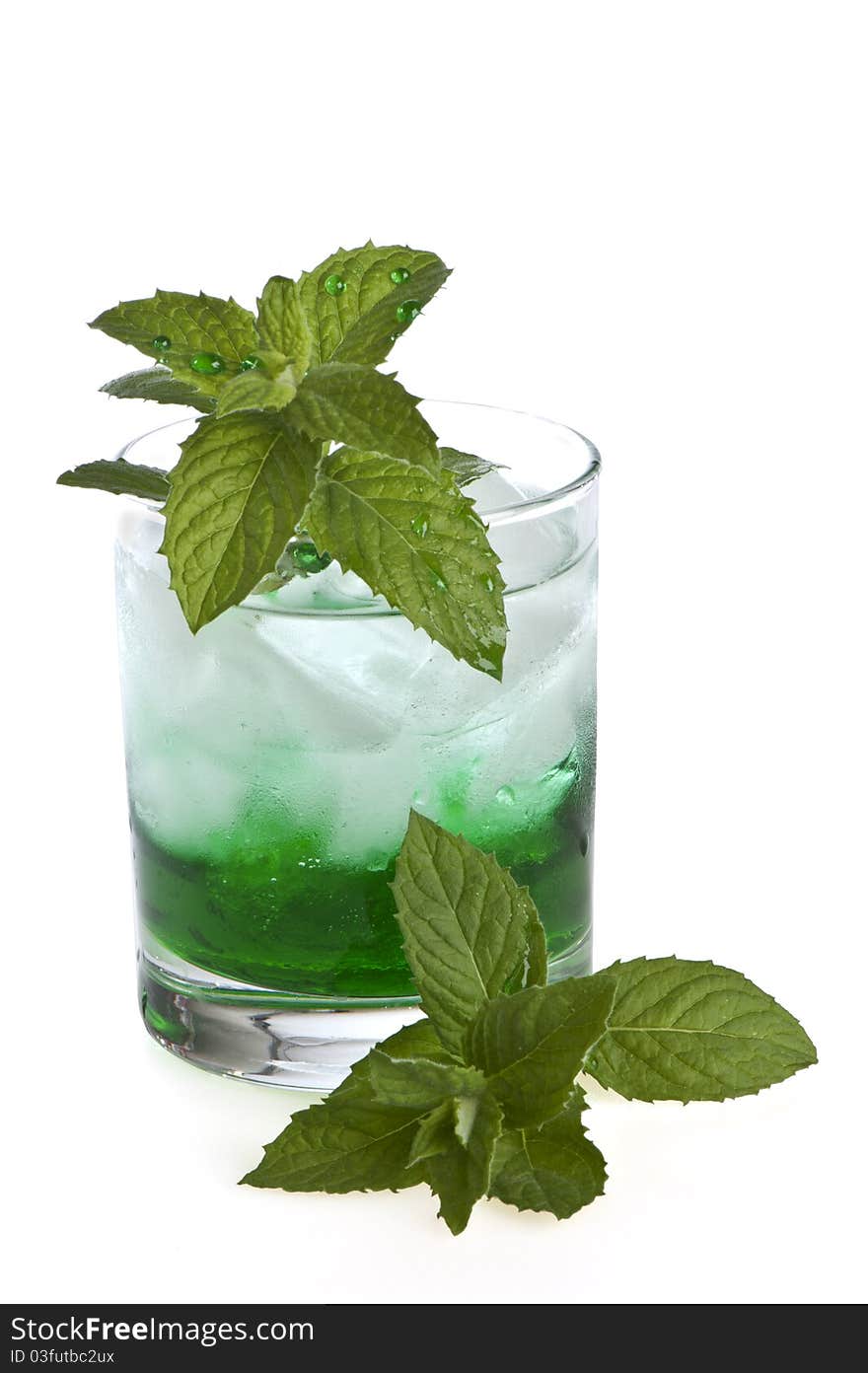 Water With Mint And Ice