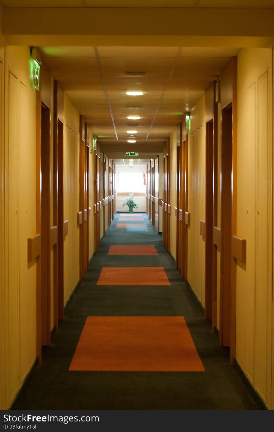 Corridor in the  hotel