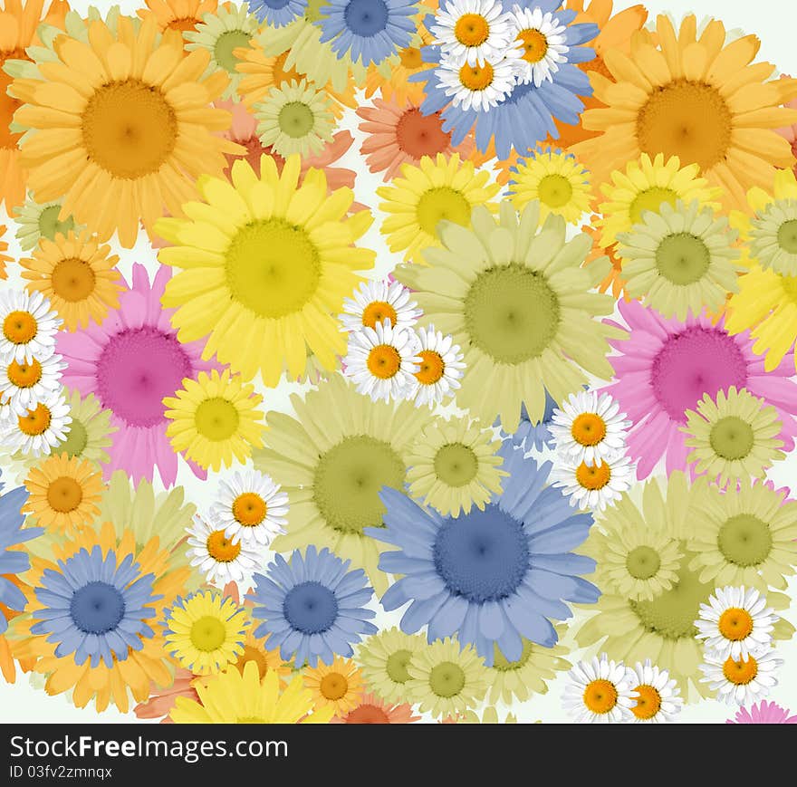 Bright background full of spring flowers. Bright background full of spring flowers