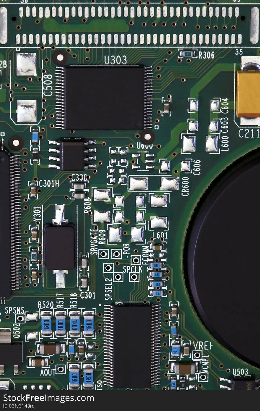 Details of the hard disk of a computer. Details of the hard disk of a computer.