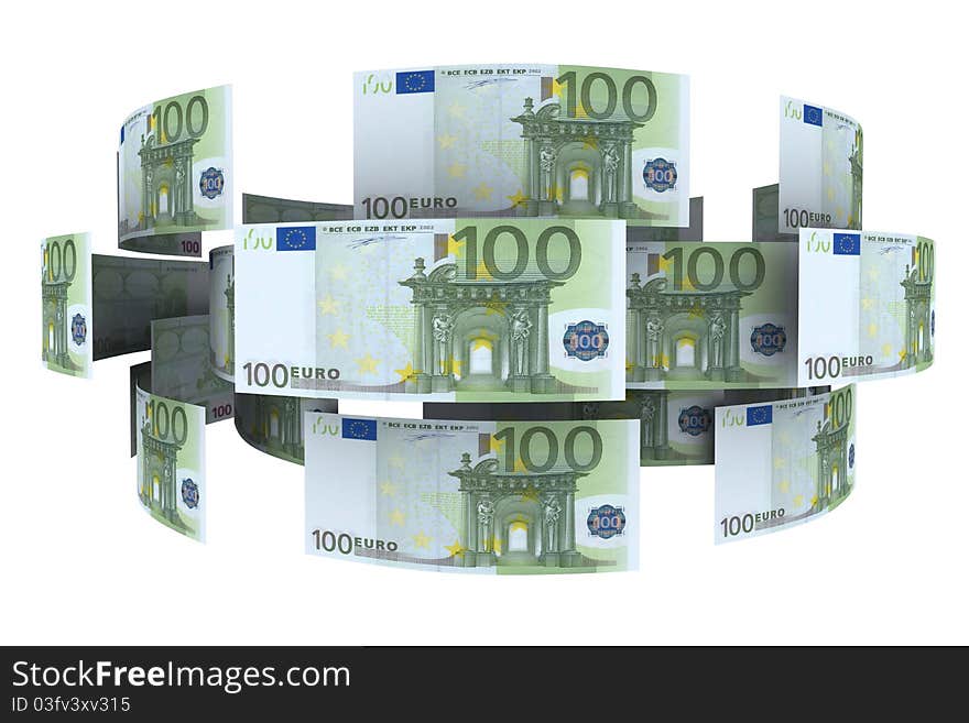 Euro in circulation of money