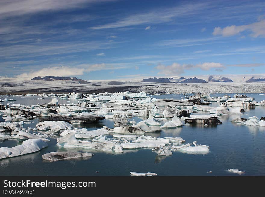 Iceberg at the coast of Icelandic lake. Iceberg at the coast of Icelandic lake