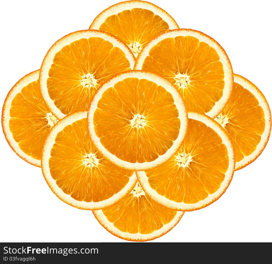 Fresh orange slices